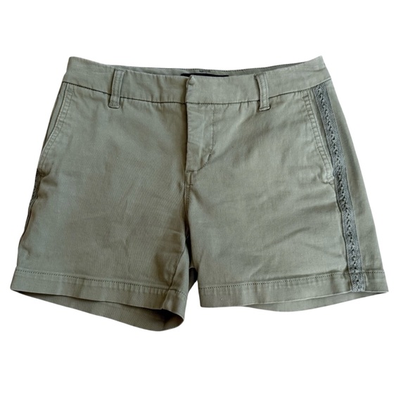 Liverpool Pants - Liverpool Crochet Side Olive Shorts